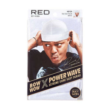 Red by Kiss Power Wave Extreme Shine Silky Durag – White HD124 - ANNS BEAUTY SUPPLY